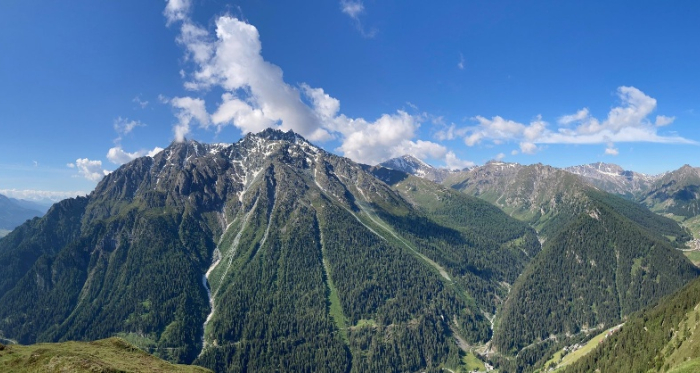 Panorama auf dem Weg zum Muttakopf
