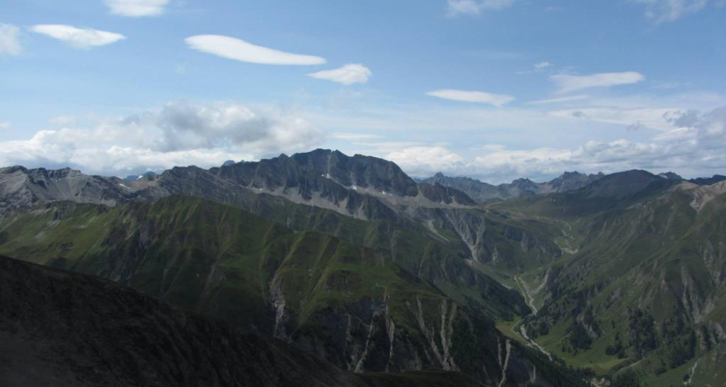 Piz Motnair, Aussicht auf Piz Rots, Zeblasjoch Piz Motnair, Aussicht auf Piz Rots, Zeblasjoch