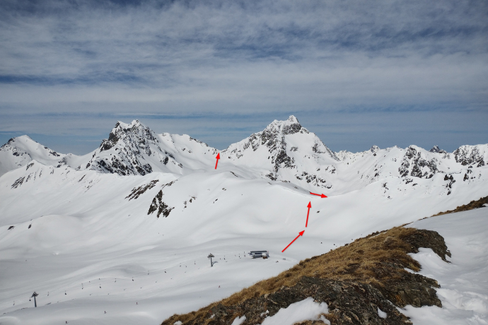 Ascent from the Grivalea cable car