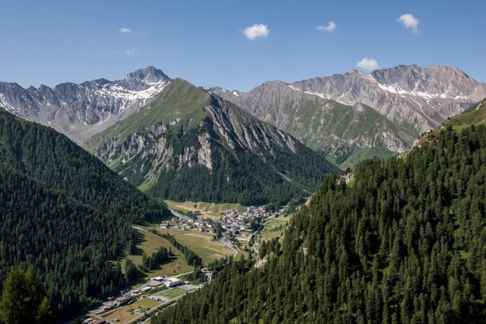 443: Fimberpass - Val d'Uina - Reschenpass: Etappe 1, Samnaun - Sent