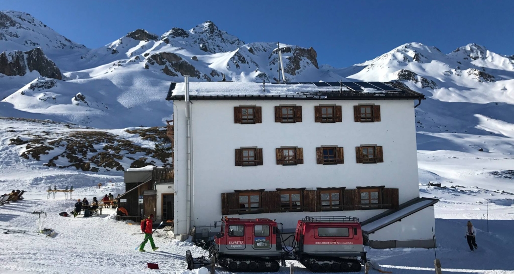Heidelberger Hütte in der Silvretta Ski-Arena