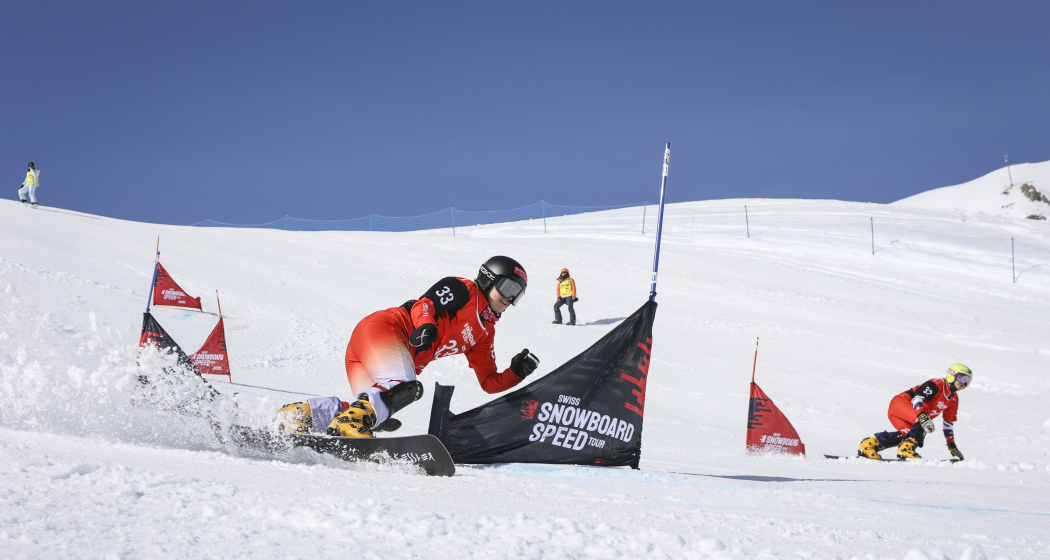 Parallel-Slalom der Schweizer Snowboardmeisterschaften in Samnaun 2024