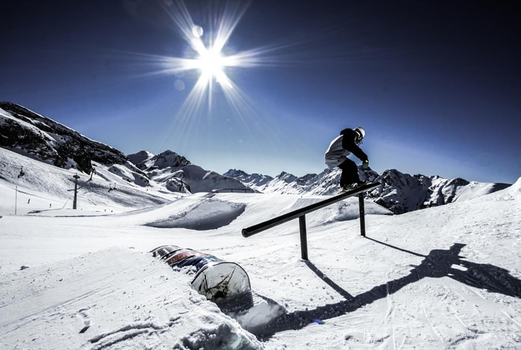 Gleichgewicht testen in Snowpark Ischgl