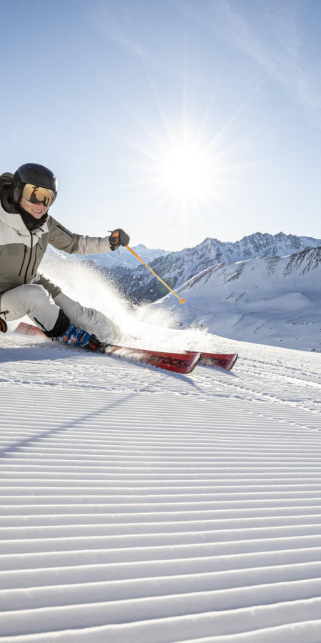 Skifahren in Samnaun, Schweiz. Skifahren in Samnaun, Schweiz.
