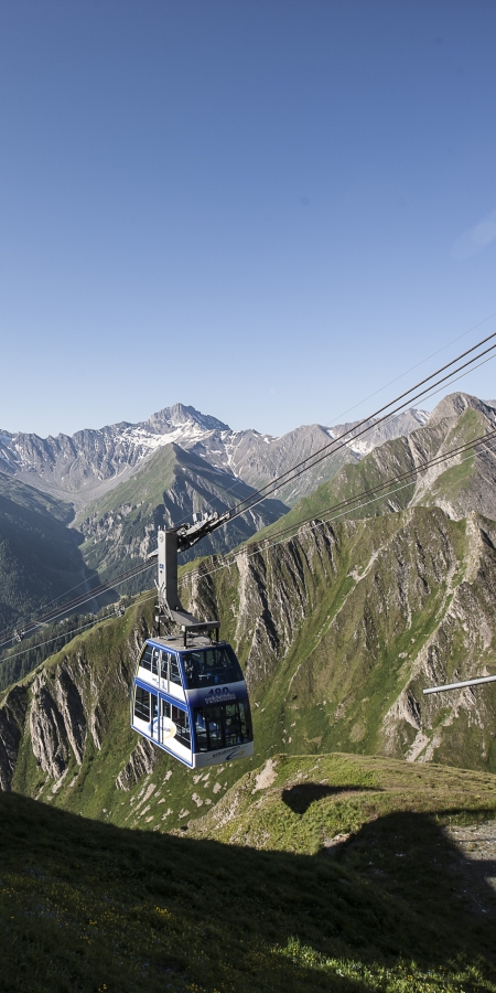 Hoch hinaus mit den Bergbahnen in Samnaun