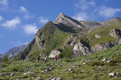 Wanderung in der Silvretta Arena, Samnaun, Schweiz. Wanderung in der Silvretta Arena, Samnaun, Schweiz.