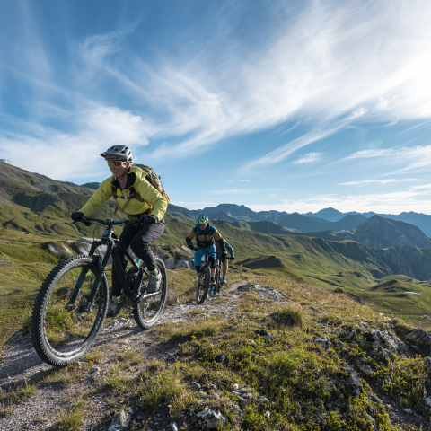 Biken in Samnaun