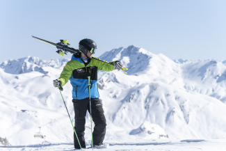Der Greitspitz (2870 m ü. M.) ist der höchste Punkt im Skigebiet Der Greitspitz (2870 m ü. M.) ist der höchste Punkt im Skigebiet