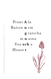 Kalenderblatt Monat August