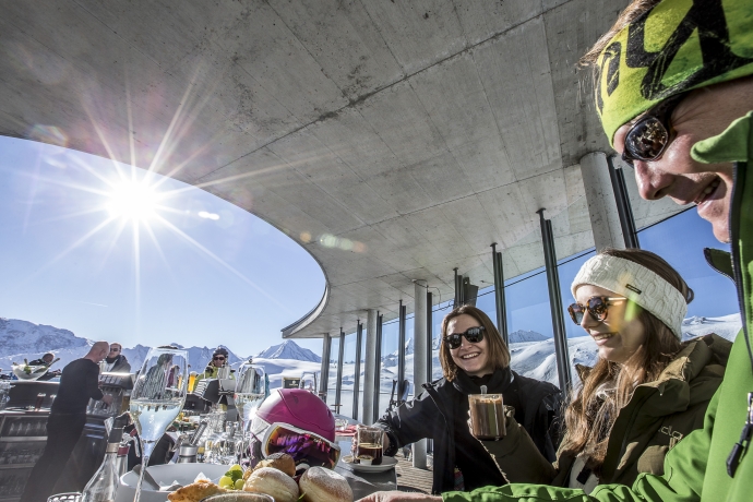 Bergrestaurant Salaas im Skigebiet Samnaun/Ischgl.