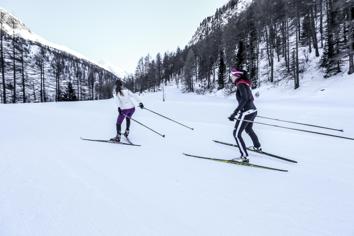 Langlaufen in Samnaun, Schweiz. Langlaufen in Samnaun, Schweiz.
