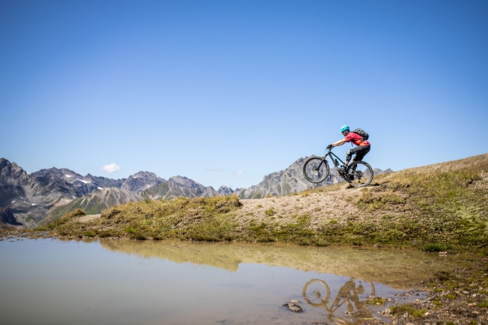 Mountainbike-Trail Samnaun Heidelberger Hütte