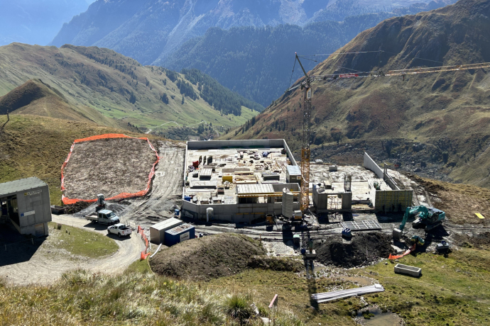 Bau Bergstation Laret 2.