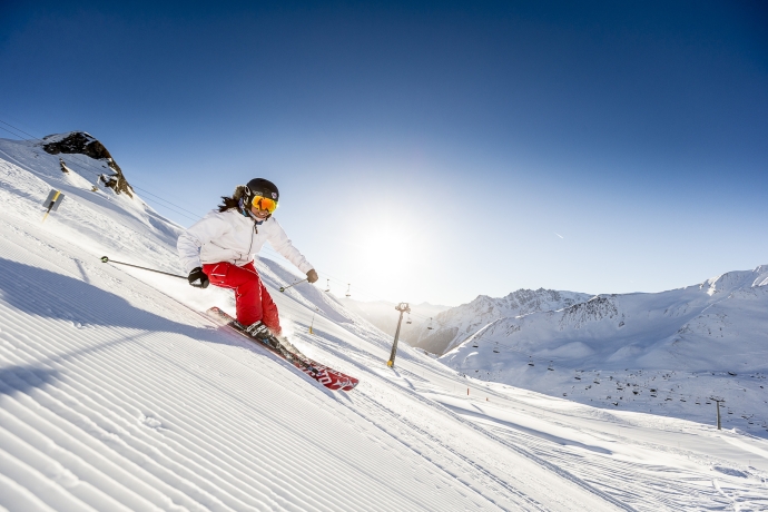 Skifahrerin Skifahrerin