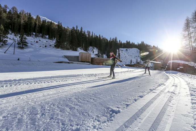 Langlaufen in Samnaun. Langlaufen in Samnaun.
