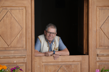Arno Jäger im Talmuseum Samnaun.