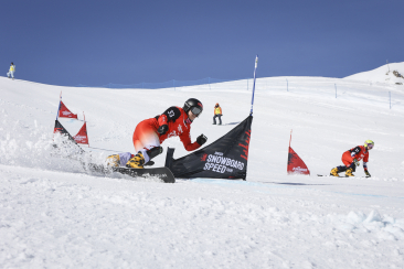 Parallel-Slalom der Schweizer Snowboardmeisterschaften in Samnaun 2024