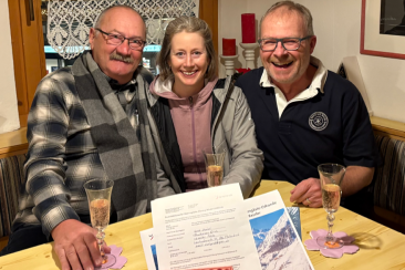 Daniel Grab, Erich Bachmann und Anita Kessler aus Freienbach, vom 11.2.26 