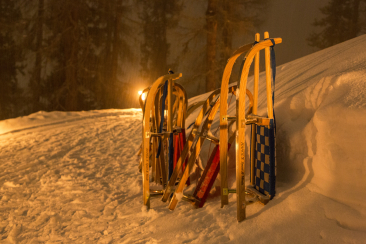 Nachtschlitteln in Samnaun